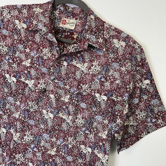 Hilo Hattie Hawaiian Shirt Men’s Size Large Red Floral Made in Hawaii - Picture 3 of 9